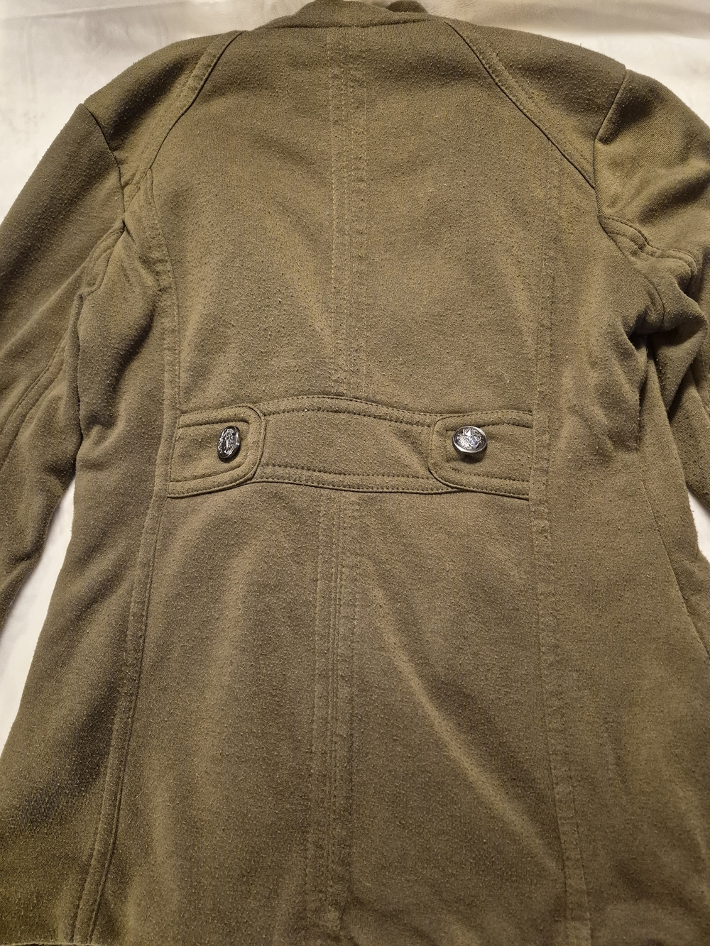 Yoki Women's Olive Green Peacoat Jacket - Picture 8 of 10